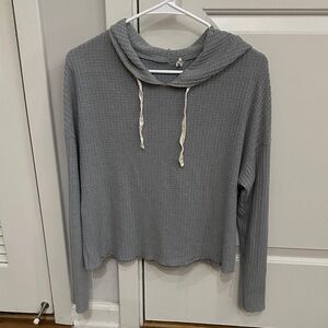 Bear Dance Charcoal Waffle Knit Hoodie